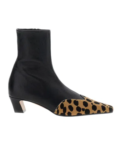 Khaite 40mm  Nevada Hyena-print Square Toe Boots In Multi