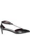 Khaite Pointed Toe Black Ankle Strap Sandals
