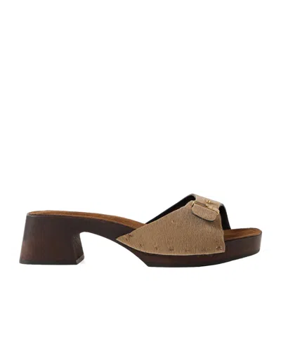 Khaite 50mm Britt Sandals In Neutral