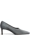 Khaite 50mm Cecilia Heeled Pumps In Gray