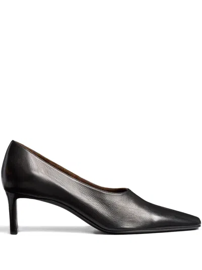 Khaite 50mm Cecilia Square-pointed Toe Pumps In Black