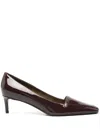 Khaite Celia Patent Leather Pumps In Brown