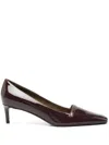 Khaite Celia Patent Leather Pumps In Brown