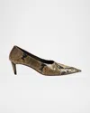 Khaite 50mm Marlene Snake-embossed Leather Pumps In Multi