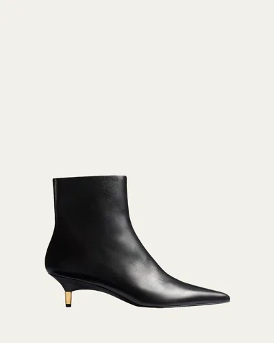 KHAITE 55MM BELLA LEATHER ANKLE BOOTS
