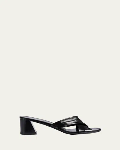KHAITE 55MM LIRIA LEATHER MULE SANDALS