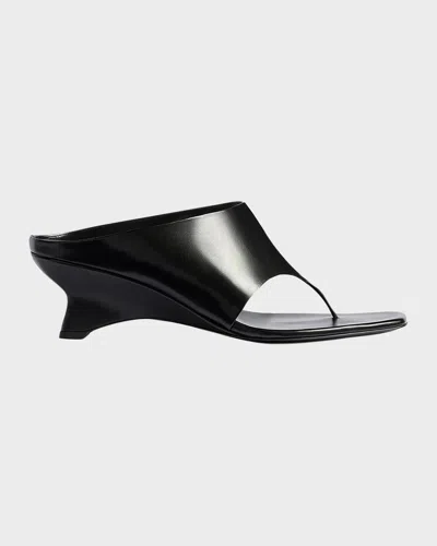 KHAITE 55MM MARLOW LEATHER THONG MULES