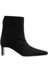 Khaite Ankle Boots Ona 55 Aus Veloursleder In Black