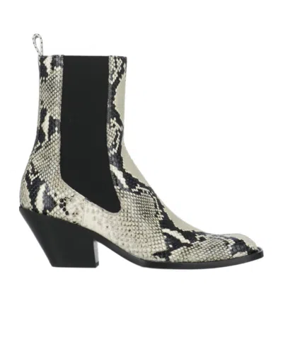 KHAITE KHAITE EMBOSSED ANKLE BOOTS