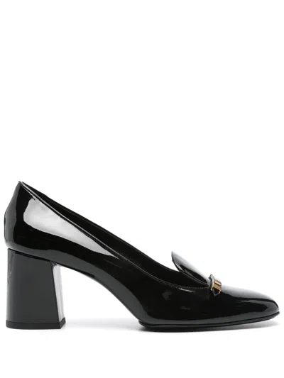 Khaite Elio Embellished Patent-leather Pumps In Black