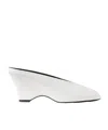 Khaite 75mm Open-toe Wedge Sandal In White