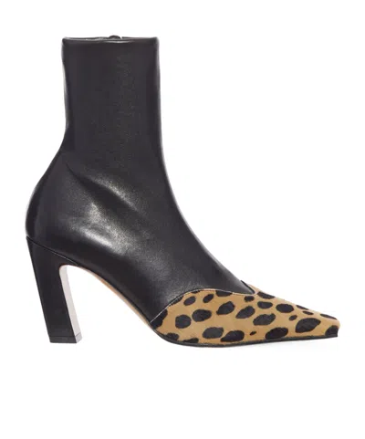 KHAITE KHAITE NEVADA LEOPARD PRINTED ANKLE BOOTS