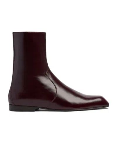 KHAITE 85MM NEVADA STRETCH LEATHER ANKLE BOOTS - KHAITE - WOMEN  - BLACK - 39 IT