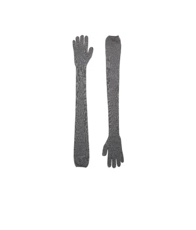 Khaite The Dijon Gloves In Gray
