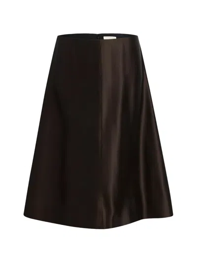 Khaite A-line Mid Skirt In Brown