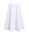 Khaite A-line Poplin Skirt In White