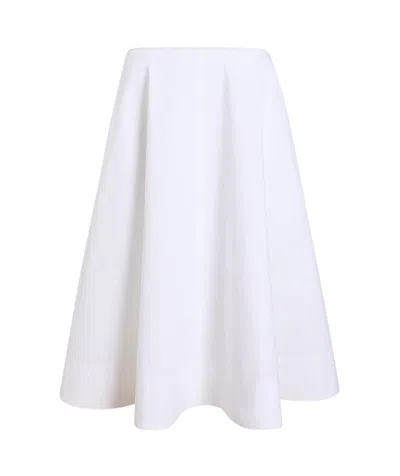 Khaite A-line Poplin Skirt In White