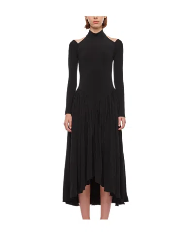 Khaite A Medium-length Dress Hanging From The Neck In Black
