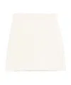 Khaite Darrion Knitted Wool Blend Mini Skirt In White