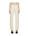 Khaite Vivian Cropped High-rise Bootcut Jeans In Nude