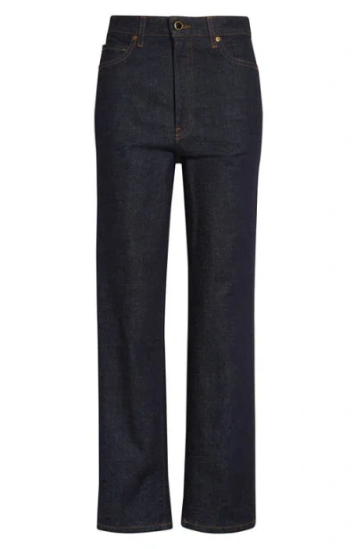 Khaite Abigail Ankle Straight Leg Jeans In Black
