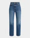 Khaite Danielle High Waist Straight Denim Jeans In Archer