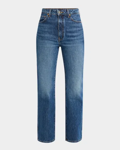 Khaite Abigail High-rise Straight-leg Jeans In Archer