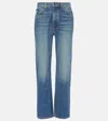 Khaite Abigail High-waisted Straight Leg Jeans In Blue