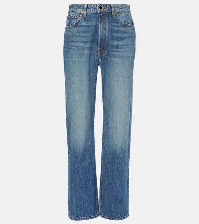 Khaite Abigail High-rise Straight Jeans In Blue