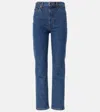 Khaite Abigail High-rise Straight Jeans In Blue