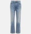 Khaite Vivian Cropped High-rise Bootcut Jeans In Bryce Stretch