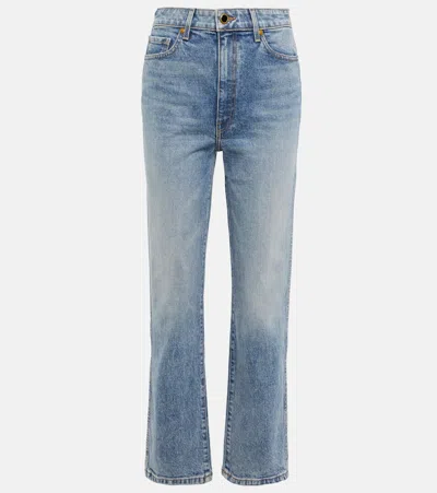 Khaite High-rise Straight Jeans In Blue