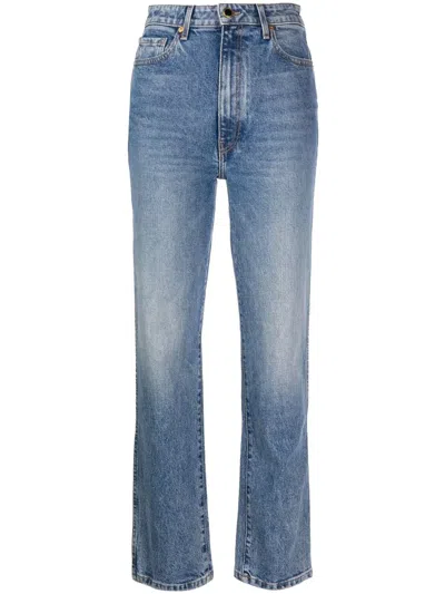 Khaite Abigail High-waisted Straight-leg Jeans In Blue