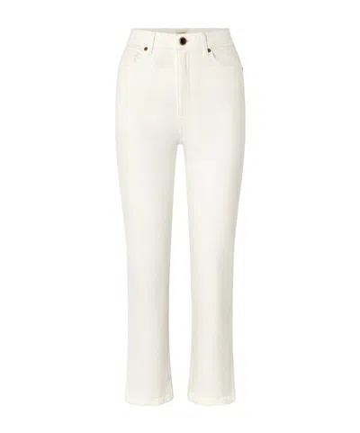 Khaite Abigail High-rise Slim-leg Jeans In White