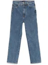 Khaite Corben Straight-leg Jeans In Blue