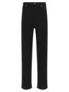 Khaite Belt Loop Denim Trousers In Black