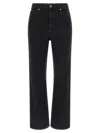 Khaite High-waisted Straight Jeans In Black