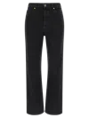 Khaite High-waisted Straight Jeans In Black