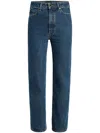 Khaite Danielle High Rise Straight Jeans In Blue