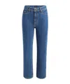 Khaite Danielle High Rise Straight Jeans In Blue