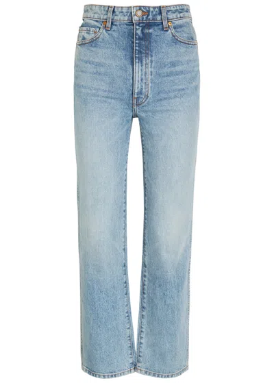 Khaite Abigail Straight-leg Jeans In Animal Print