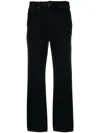 Khaite Corben High Waist Straight Leg Jeans In Black