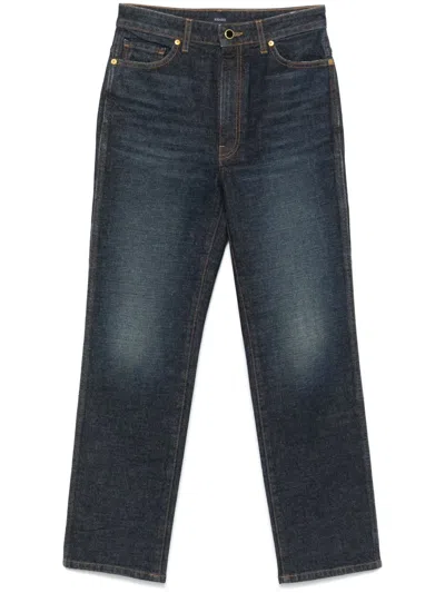 Khaite Abigail Straight-leg Jeans In Blau