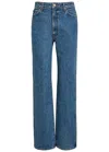 Khaite Stretch-denim Danielle High-rise Jeans In Blue