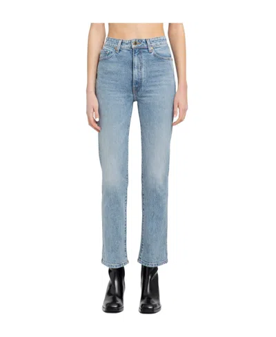 Khaite Abigail Straight-leg Jeans In Blue