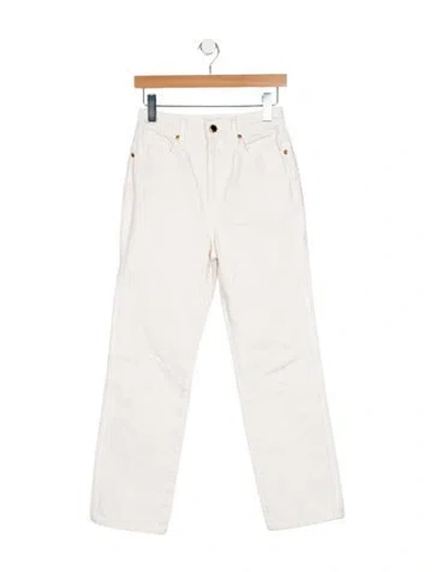 Pre-owned Khaite Abigail Straight Leg Jeans In Neutral