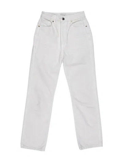 Pre-owned Khaite Abigail Straight Leg Jeans In Neutral