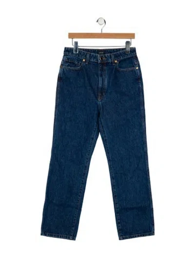 Pre-owned Khaite Abigail Straight Leg Jeans W/ Tags In Blue