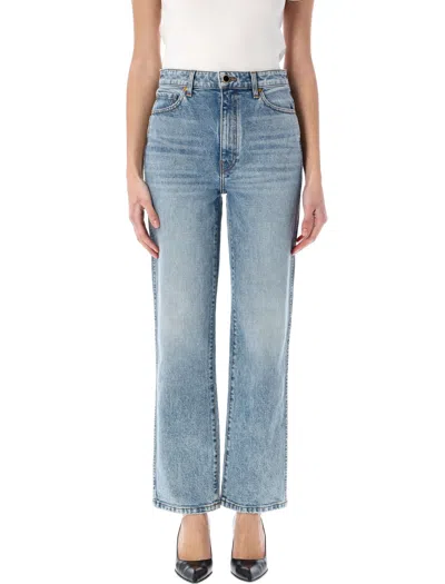 Khaite Abigail Stretch Jeans In Blue
