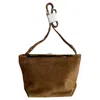 Khaite Adeline Clasp Crossbody Bag In Brown Suede In Brown